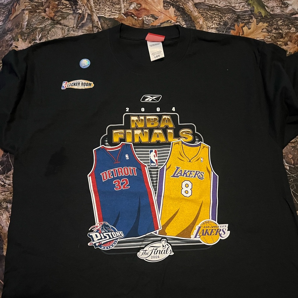 NBA Reebok retro throwback T-shirt vintage Los Angeles lakers vs Detroit pistons